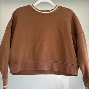 Madewell Brown Crew Neck Sweater Cozy Knit